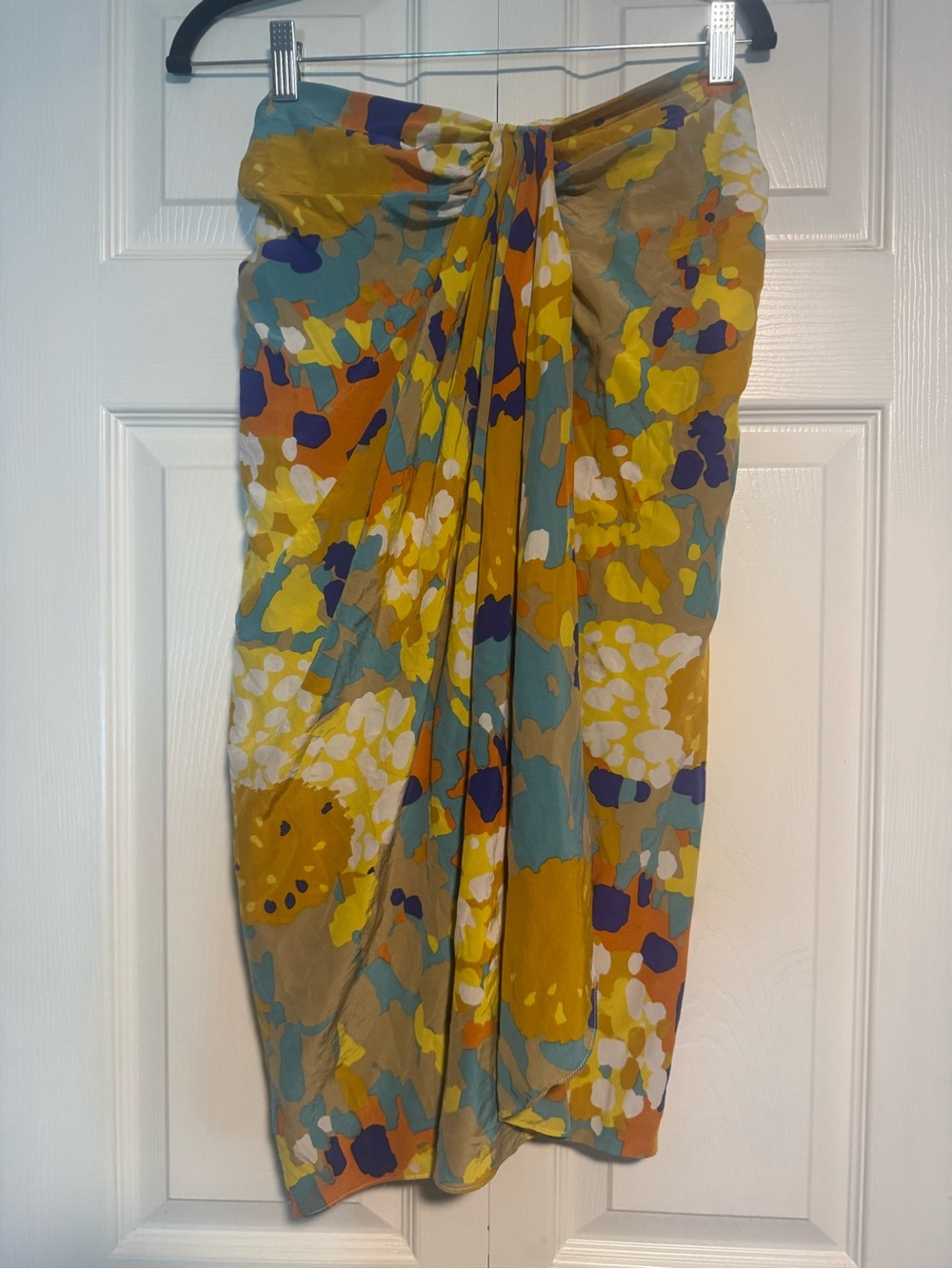 Diane Von Furstenberg Edythe Dune Flowers Silk Crepe De Chine Dress Size 6
